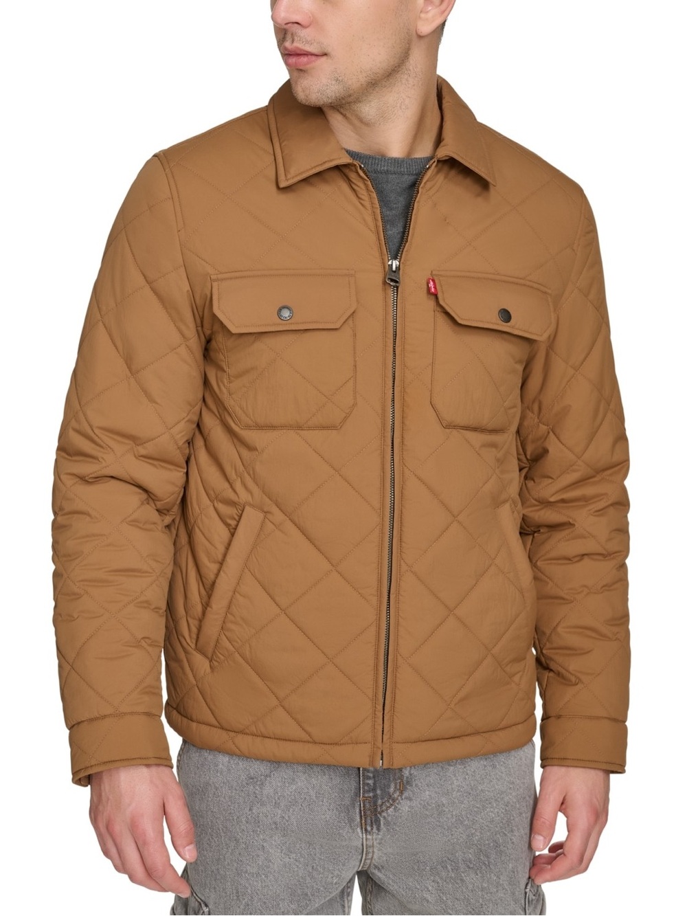 Levi's Quilted Caramel Brown Puffer Jacket